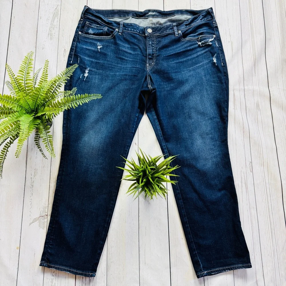 Silver Sam Factory Distressed Jeans Size 22